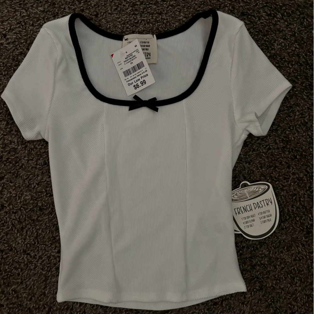 French pastry white shirt